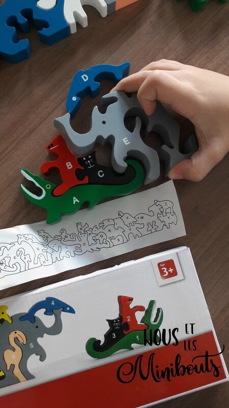 puzzle bois animaux