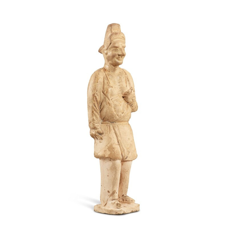 A pottery standing figure of a foreigner, Tang dynasty