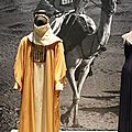 James Bond (Roger Moore) traditional Arabic clothe. « The Spy Who Loved Me » 1977. Photo: Olivier Daaram Jollant © 2016