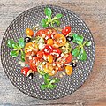 Salade de tomates anciennes ( du chef custos)