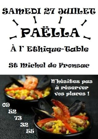paella ethique table 27 juillet