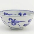 Bowl, 1465-1487, Ming dynasty ; Chenghua reign. Porcelain with cobalt decoration under clear colorless glaze. H: 7.0 W: 15.1 cm, Jingdezhen, China. Purchase F1952.18. Freer/Sackler © 2014 Smithsonian Institution