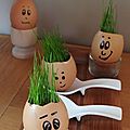 Idée pour pâques (avec les enfants ou pas !) : un œuf « herbe » ou un oeuf 