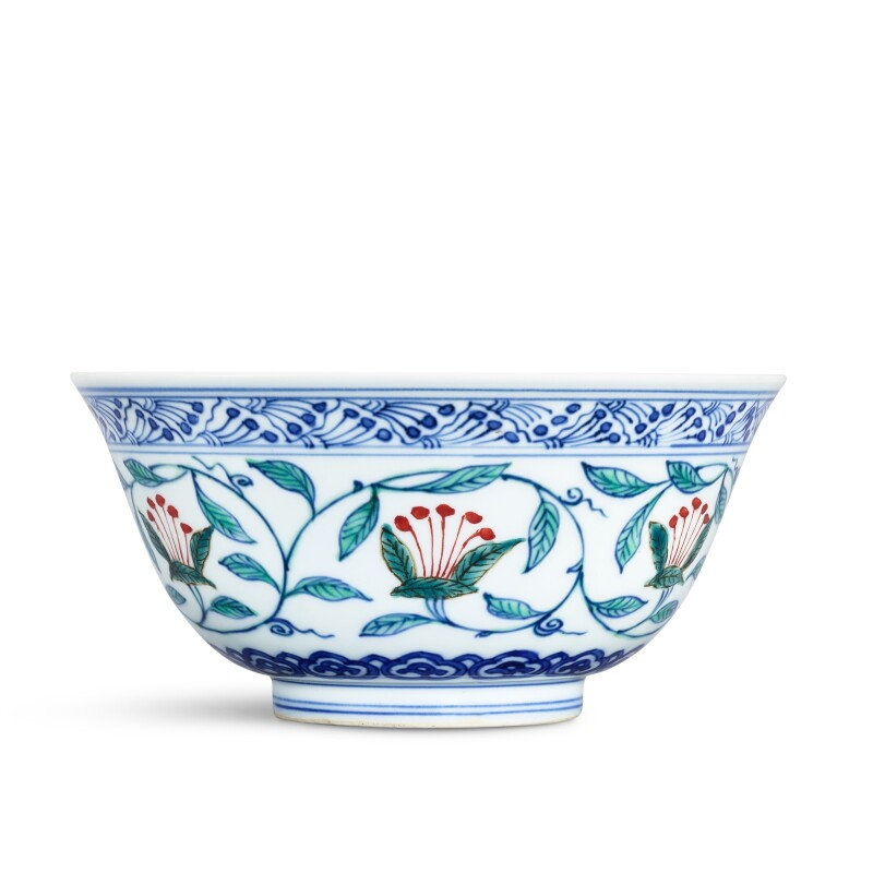 A doucai 'floral' bowl, Mark and period of Wanli (1573-1620)
