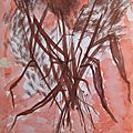 Bouquet roseaux lavis encre 3