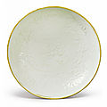 A qingbai-type molded dish, ming-qing dynasty