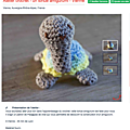 [mes ateliers - les ateliers grenadine et menthe à l'eau] une tortue amigurumi