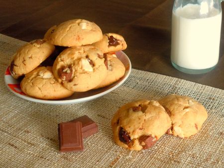 cookies beurre cacahuètes chocolat