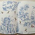Un livre, un dessin... sur fond de toile de jouy