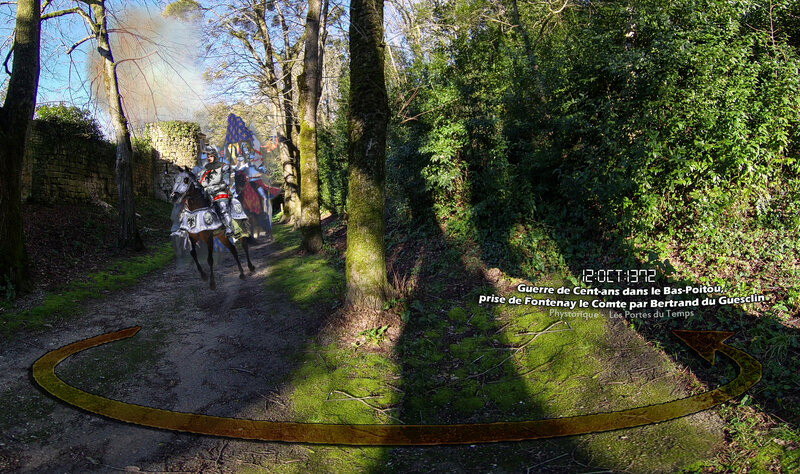 Guerre de Cent-ans dans le Bas-Poitou, prise de Fontenay le Comte par Bertrand du Guesclin (Time Travel 12 Oct 1372)