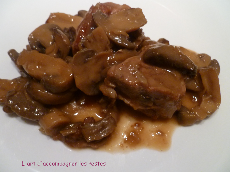 Filet mignon de porc aux champignons et porto, au Cookéo ou pas L'art les restes