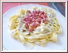 tagliatelles à la fourme d'ambert tagliatelles à la fourme d'ambert