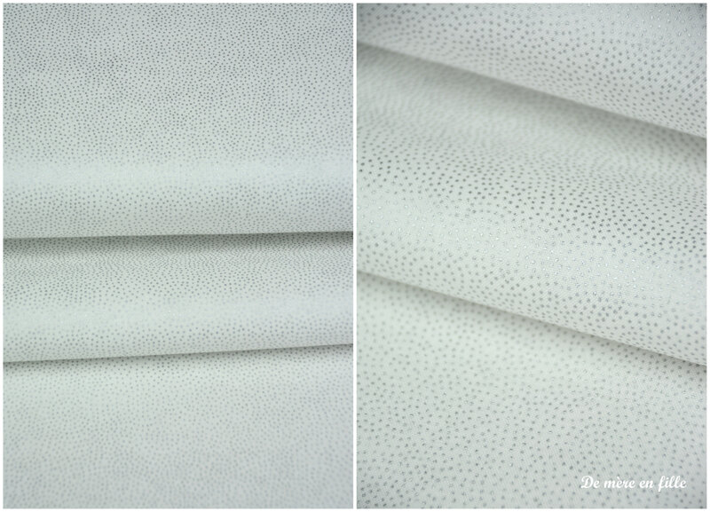 fond blanc petits pois argent
