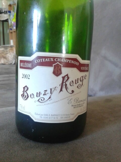 Le Pinot Noir Champenois... tranquille ! Bouzy Rouge 2002 Barnaud ...