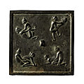 A bronze 'erotica' mirror, Song dynasty (960-1279)