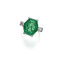 Emerald and diamond ring, monture cartier