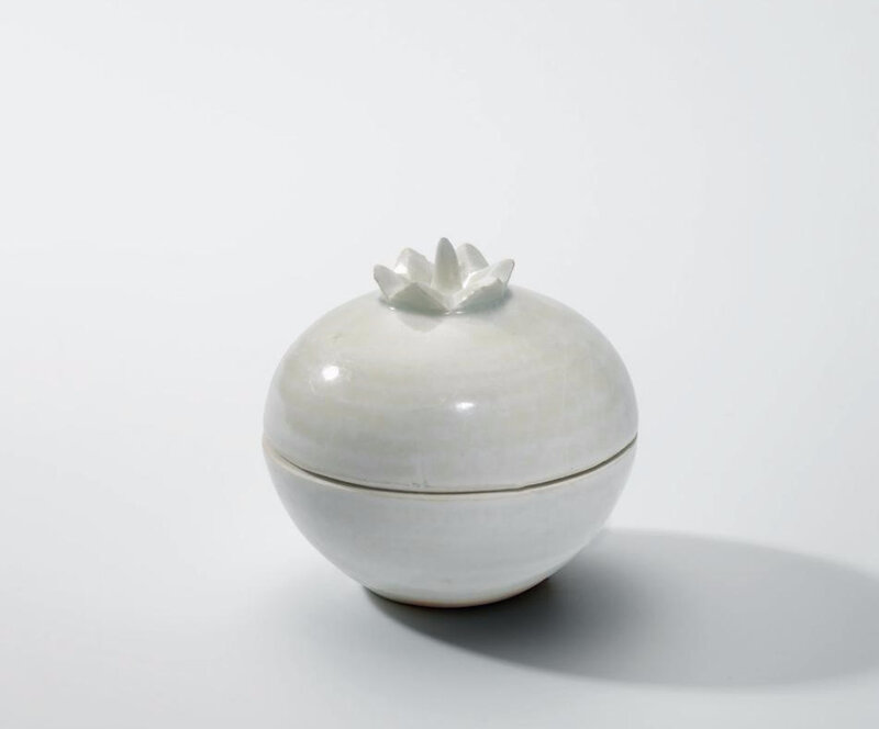 A Qingbai pomegranate-form box and cover, Northern Song dynasty (960-1127)