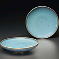 A pair of junyao shallow dishes, southern song-jin dynasty, 12th-13th century