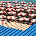 Alignements de parasols à Amalfi