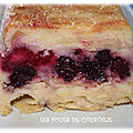 Gâteau léger pommes framboises, mûres