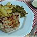 Côtes de porc marinées à la moutarde et au cidre à la plancha