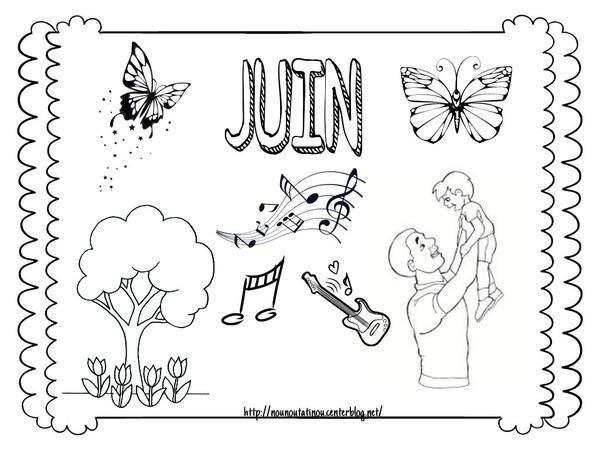 Coloriages juin  Assistante Maternelle Argenteuil  Orgemont