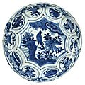A chinese blue and white kraak dish, wanli period (1573-1619)