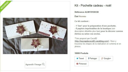 Kit scrap - Pochette cadeau - Noël - tuto + papiers imprimables