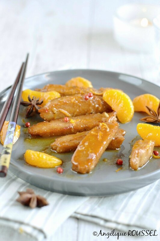 seitan laqué clémentine érable veggie