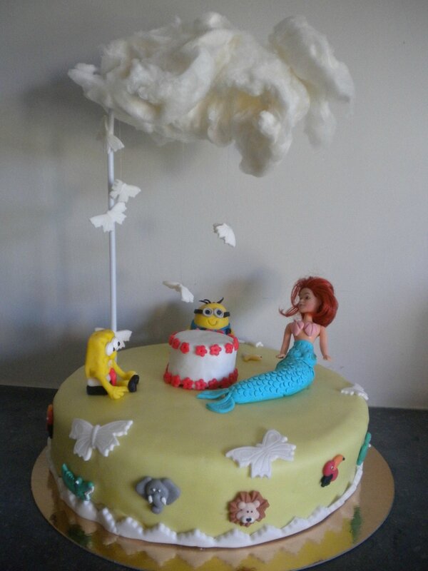 Gâteau Sous un nuage (Gravity cake)
