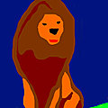 Lion assis