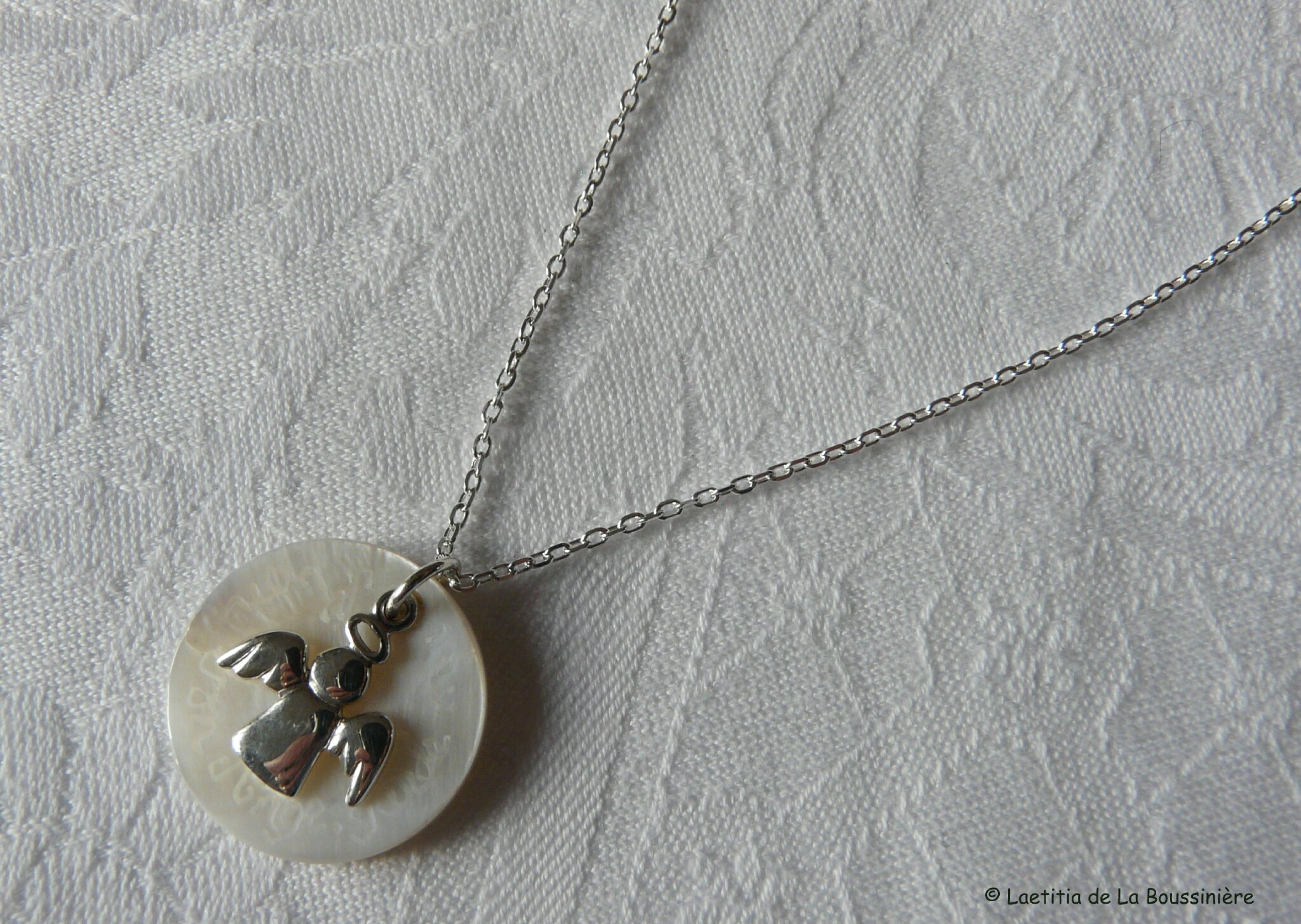 Collier Ange Gardien (sur chaîne argent massif) - 39 €
