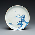 A Chinese blue and white 'Bleu de Hue' dish for the Vietnamese market, Thành Hóa Niên Ché 成化年製 mark, ca