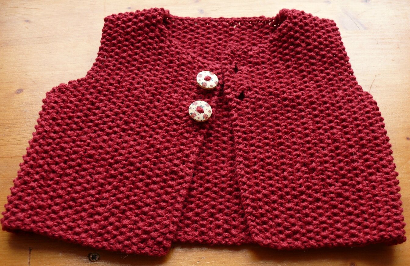 tricoter gilet sans manche bebe