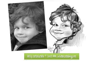 Dessin visage d Enfant  caricature  Caricaturiste Betty 