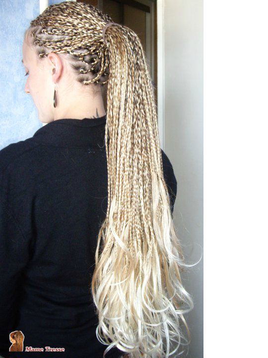 2 tresse africaine rajout blond