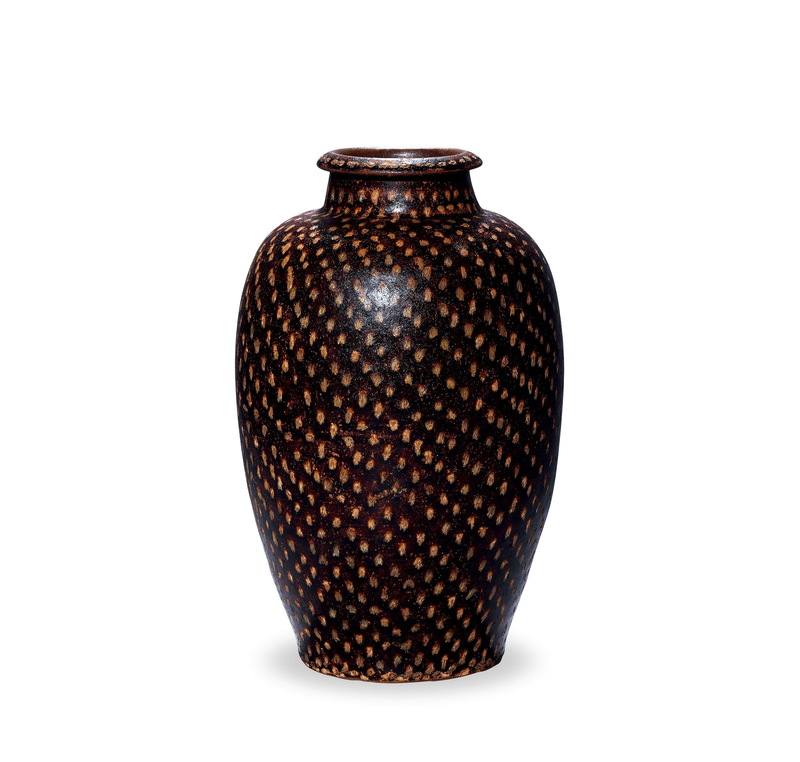 A Jizhou Iron-Spot Decorated Vase, Meiping, Southern Song Dynasty, 1127-1279