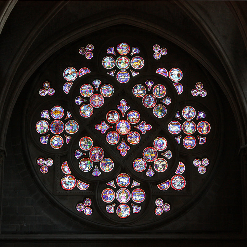 Rose du transept de cathédrale de Lausanne