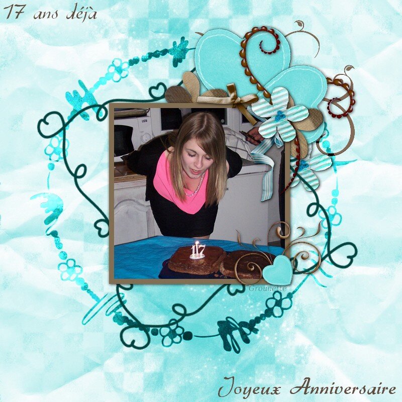 Joyeux Anniversaire Aurelia Scrap Digital De Mimi Grounette