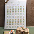 [home déco][scrapbooking][mon mariage] le plan de table, la boîte à cadeaux et le livre d'or