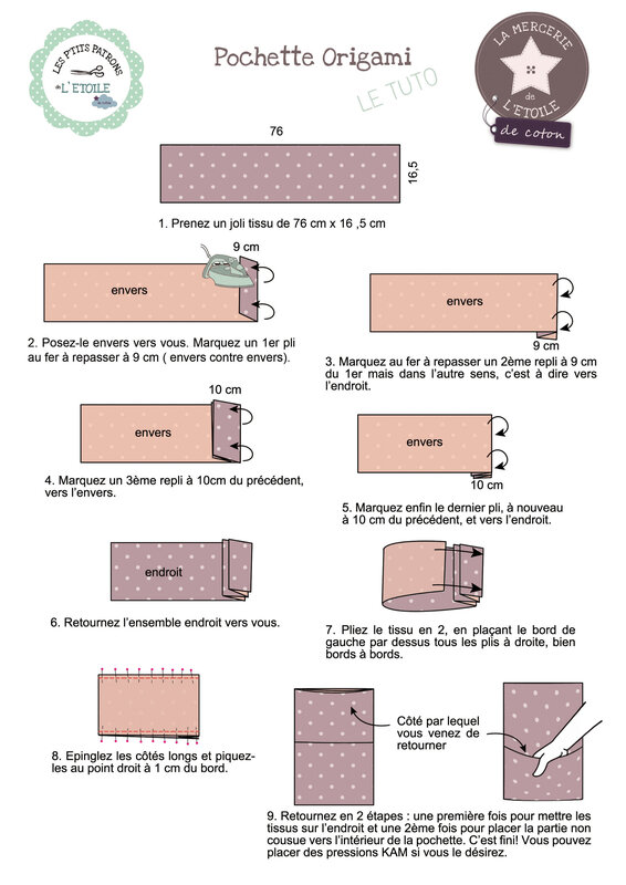 Pochette origami