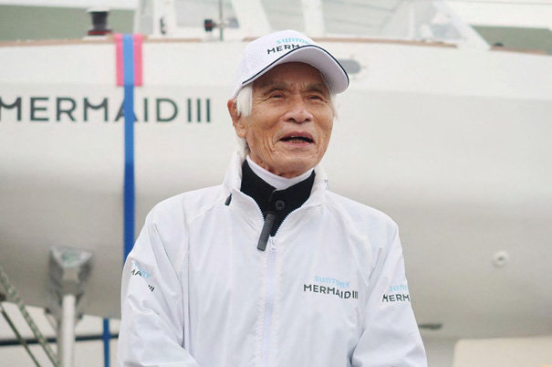 Kenichi Horie, 83 ans, a passé un peu plus de deux mois à bord du «Suntory Mermaid III» pour traverser l’océan Pacifique d’est en ouest.