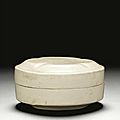 A rare dated white-glazed box and cover, song dynasty, dated 1089