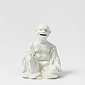 An early meissen white porcelain figure of a pagod, 1713-15
