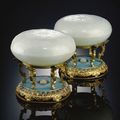 A rare and important pair of imperial white jade boxes and covers, qianlong period (1736-1795)