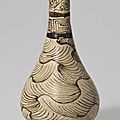 A rare small jizhou painted stoneware pear-shaped vase, southern song-yuan dynasty, 12th-14th century