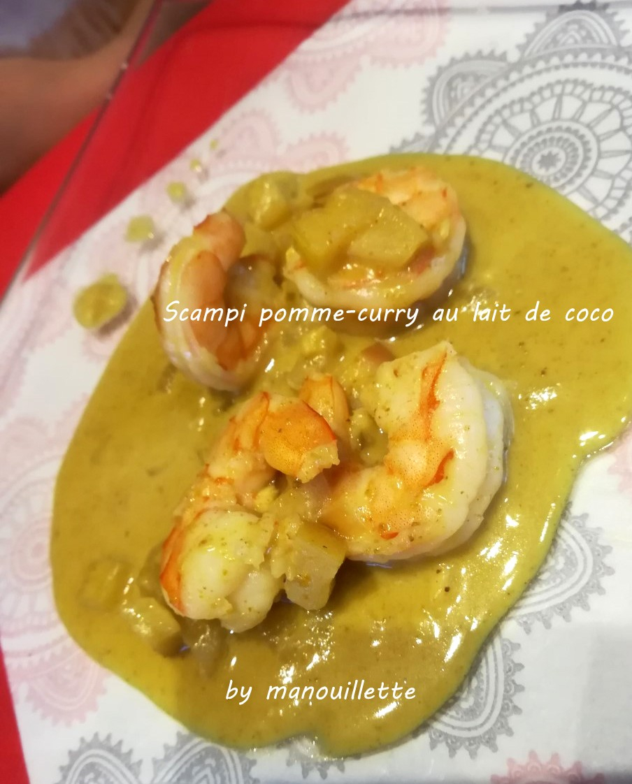 Scampi Pomme Curry Au Lait De Coco Par Pure Gourmandise