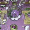 Table mauve verte