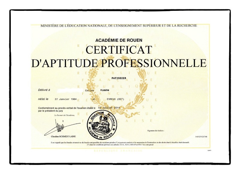 Mon diplôme { CAP patissier candidat libre } Il était une fois... La