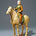 Falconer on Horseback, China, Late 7th century-early 8th century, Tang dynasty